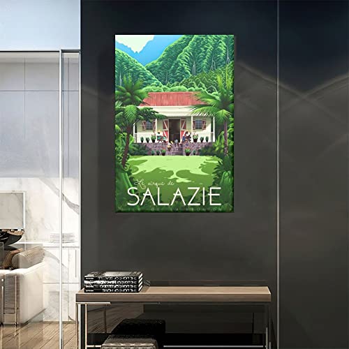 YONGCAI Vintage Salazie Réunion Island Poster de voyage Toile murale Maison Chambre Décor Art Poster Peinture Image Impression Cadeau Poster – vue 5