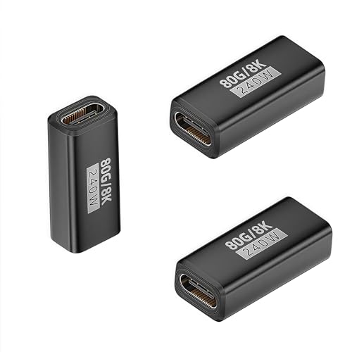 TFAK 3-Pack 240W USB C Coupler Thunderbolt 5, USB c Female