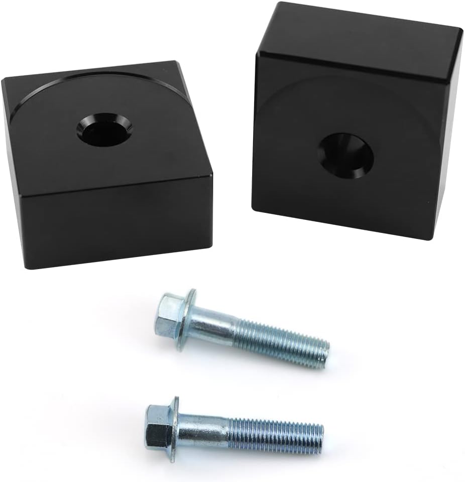 Front Driver Passenger Side Seat Spacers, 1'' Adjustable Seat Riser Lift Kit with Bolts, CNC Machine Billet Aluminum Lift Recline Kit for Toyota Tacoma 05-21 (Black)