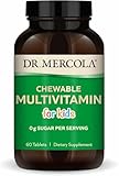 Dr. Mercola Chewable Multivitamin for Kids, 30 Servings (60 Tablets), 0g Sugar Per Serving, Natural Orange Flavor, Dietary Supplement, Supports Overall Health, Non-GMO