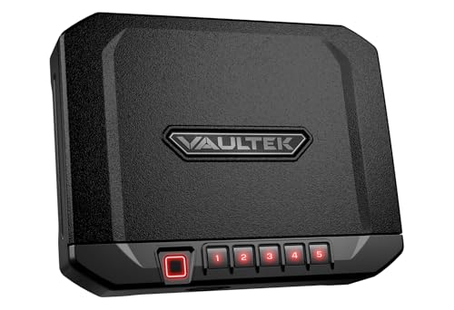 VAULTEK 10 Series Sub-Compact Quick Access Biometric Safe with ViSN Live Alerts, Rugged Construction, Auto-Open, & Anti-Theft Protection