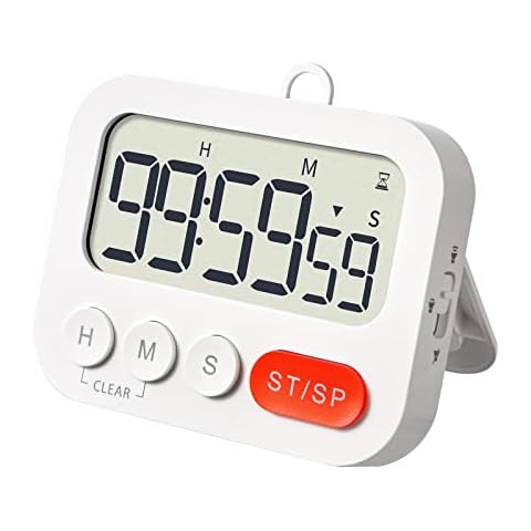 AIMILAR Digital Kitchen Timer Clock - Big Screen Countdown Cooking Timers Magnetic with Loud Alarm for Kids Seniors Gym Homework Classroom Board Yoga Office Cover