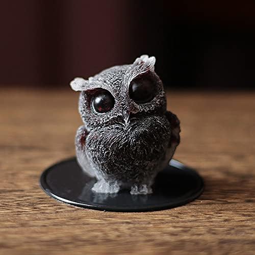 Amazon.com: OwMell Owl Statue Tumbled Stone Gemstone Owl Figurine Home ...