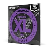 D'Addario ダダリオ エレキギター弦 フラットワウンド Jazz Light 7弦 .011-.065 ECG24-7 【国内正規品】