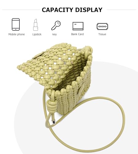 Image of myfriday Mini Quilted Crossbody Purse, Chain Strap Summer Shoulder Bag | Metal ball chain adjuster, snap closure and lightweight phone pouch add cute summer carry for holidays and shopping