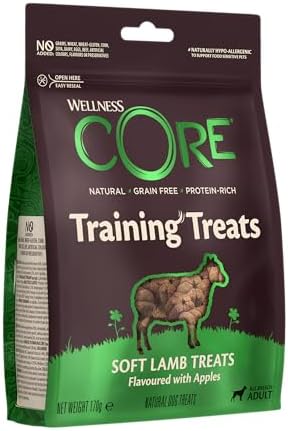 Wellness CORE Protein Treats Soft Lamb & Apple, przysmak dla psa, idealny do treningu, bez zboża, jagnięcina i jabłko, 2 x 170 g