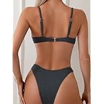 Fanuerg Women Underwire Triangle Bikini Spaghetti Strap Push Up Swimsuit Cheeky Two Piece Bathing Suit - Image 4