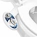 Luxe Bidet Neo 320 - Self Cleaning Dual Nozzle - Hot and Cold Water Non-Electric Mechanical Bidet Toilet Attachment (blue and white)
