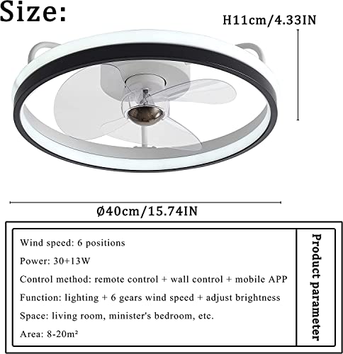 Ventilateur de plafond pour chambre et salon avec lampe dimmable - 6