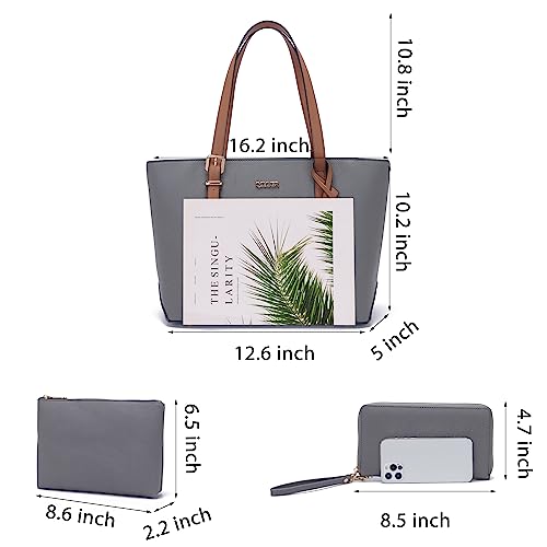 Image of Purses And Wallets Set For Women Work Tote Satchel Handbags Shoulder Bag Top Handle Totes Purse With Matching Wallet