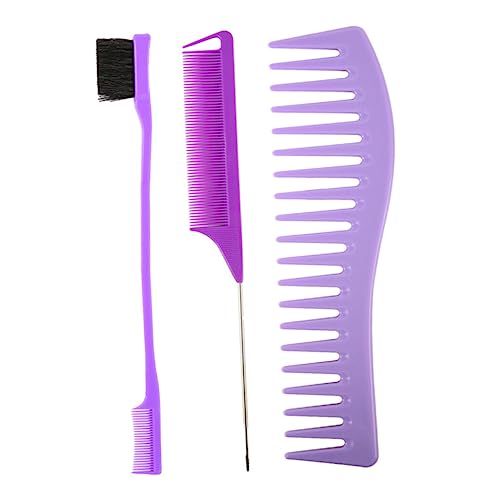 Baluue 2juegos Cepillos Cardar Pelo Peine De Peluquero Alisador De Cabello Resistente y Duradero