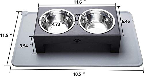 Xkx Elevated Dog Bowls For Small Dogs And Cats, Stainless Steel Dog Food And Water Bowls With Stand And Silicone Mat, Raised Dog Cat Feeder, Dog Dishes, Pet Bowls For Puppies And Kittens #TOP5