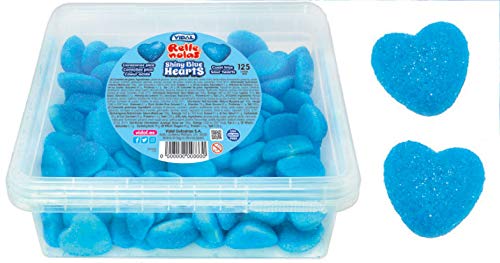 VIDAL - Shiny blue Hearts - Coeurs Pica bleus - Bonbon Gélifié - 125 unités