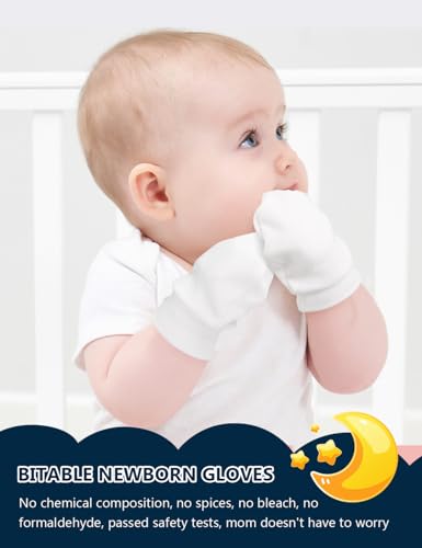 Cute Baby Mittens Newborn, No Scratch Baby Boy Mittens, Baby Girl Hat Gloves for Toddlers, Infant, Newborn4