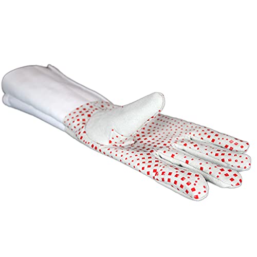 Threewot Professional Fencing Gloves, Washable Fencing Gloves With Silicone Non-Slip Particles, Padded Fencing Gloves For Foil Epee And Sabre (8.5.), White #TOP2