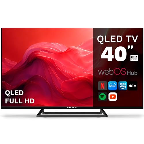 Grunkel QLED-4025W, Smart TV QLED 40 Pulgadas, Full HD 1920x1080, WebOS, Wi-Fi, 3 HDMI, 2 USB, Altavoces 2x8W