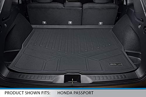 SMARTLINER-Custom-Fit-Floor-Mats-2-Rows-and-Cargo-Liner-Behind-2nd-Row-Set-Black-Compatible-with-2019-2021-Honda-Passport