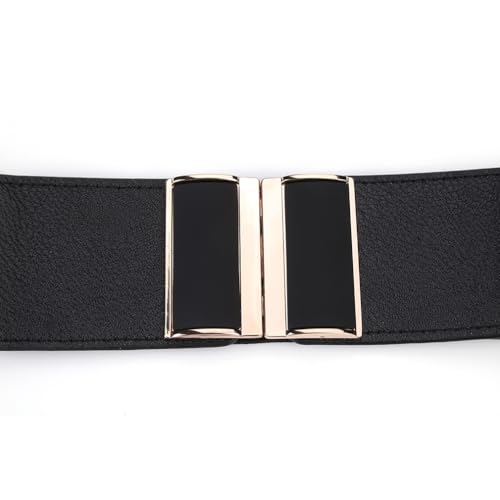 Women's Elastic Belt Wide Waistband Ladies Rhineston Buckle3