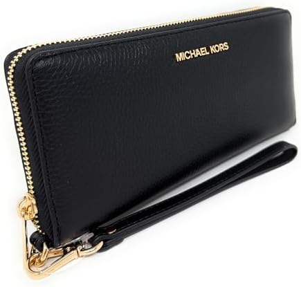 Michael Kors Carteira feminina grande continental de couro seixo