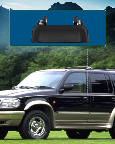Lujuntec Exterior Interior Door Handles,Front Rear Door Handles Driver Left Passenger Right Side,Replacement For 1998-2001 For Ford For Explorer,8Pcs Black Handles Replace #TOP6