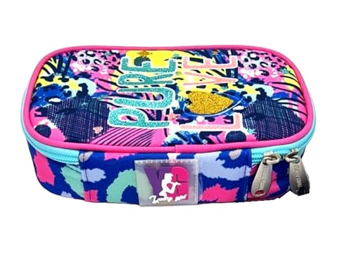 PRESTIGE & DELUXE Trousse d'école à fermeture éclair Maxi Pure Love Pool Over avec porte-clés et stylo coloré, multicolore, piccolo, Classique
