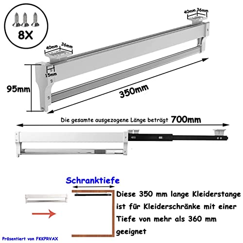 Rangement de pantalons peu encombrant via une tringle de placard extensible - 7