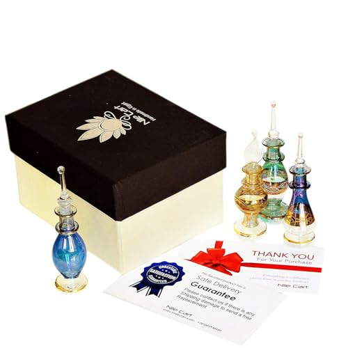 NileCart Set of 12 Egyptian Perfume Bottles 2" Empty Glass - image 6