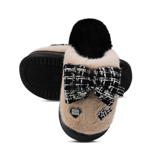 Image of VRITRAZ Women's Comfort Slip On Closed Toe Warm Winter with Cute Design print House Clog Indoor Slipper