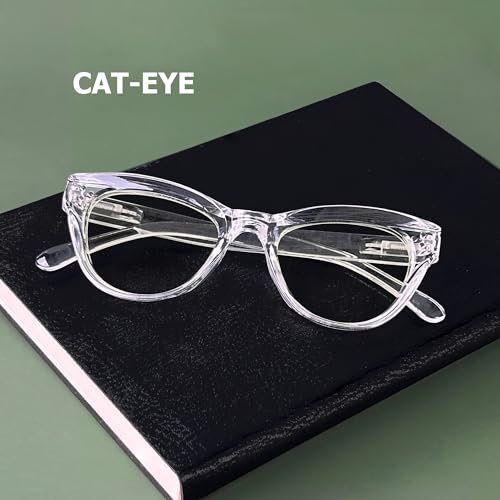 Image of Eyekepper 4 Pack Oversized Blue Light Filter Glasses Women Cat Eye Computer Reading Glasses +1.50