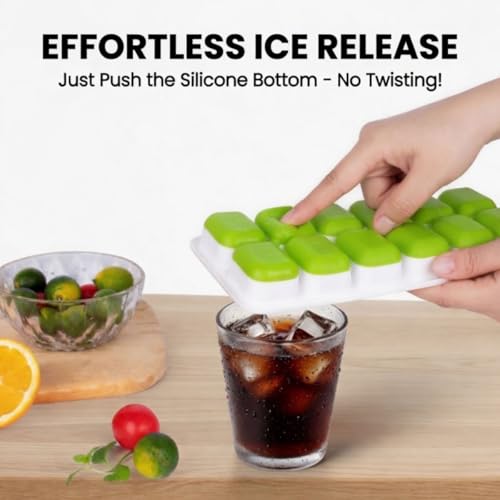 Set de 2 Moldes de Silicona para Cubitos de Hielo con Tapa miniatura 3