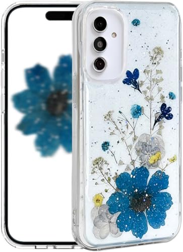 Coque Samsung Galaxy A27 5G fleur bleue pour sublimer vos photos d'été