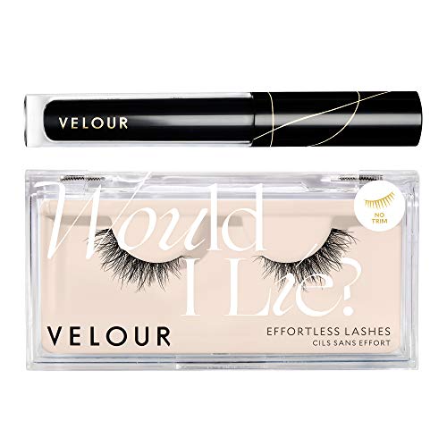 Velour Lash, Liner and Eyelash Glue Bundle - Natural & Lightweight Silk Lashes and Lash & Go Eyeliner Set - Glue & Black Liquid Eyeliner Hybrid, Gift Set