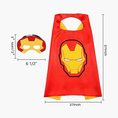 Ambxde Superhero Capes For Kids 3-10 Year Double Side Superhero Costume Cosplay Dress Up For Boy Birthday Party Gifts #TOP2