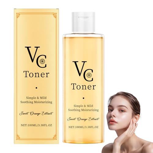 Tonique Hydratant à La Vitamine C – 100ml – Tonique Visage éclat – Hydratation Intense, Réduction Des Pores & Taches Sombres – Avec Acide Hyaluronique – Pour Tous Types De Peau