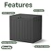 EasyUp 33 Gallon Resin Deck Box Waterproof, UV Resistant Outdoor Storage Box for Delivery, Porch, Patio and Garden, Stripe Black
