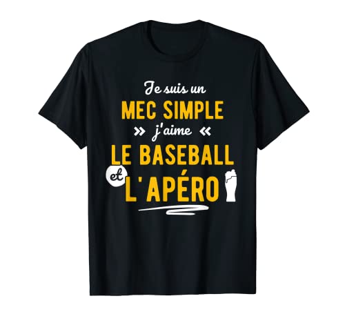 Herren Lustiges Geschenk Apero Baseball T-Shirt T-Shirt