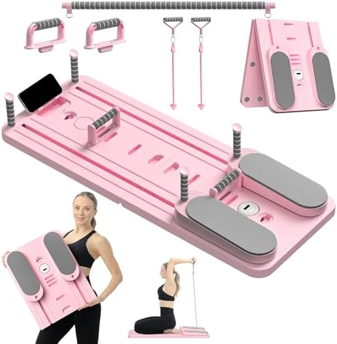 VigorEdge Pilates Board - Pilates Reformer Set, Multi-Purpose Foldable Pilates Reformer Board for Home,11 in 1 Pilates Equipm