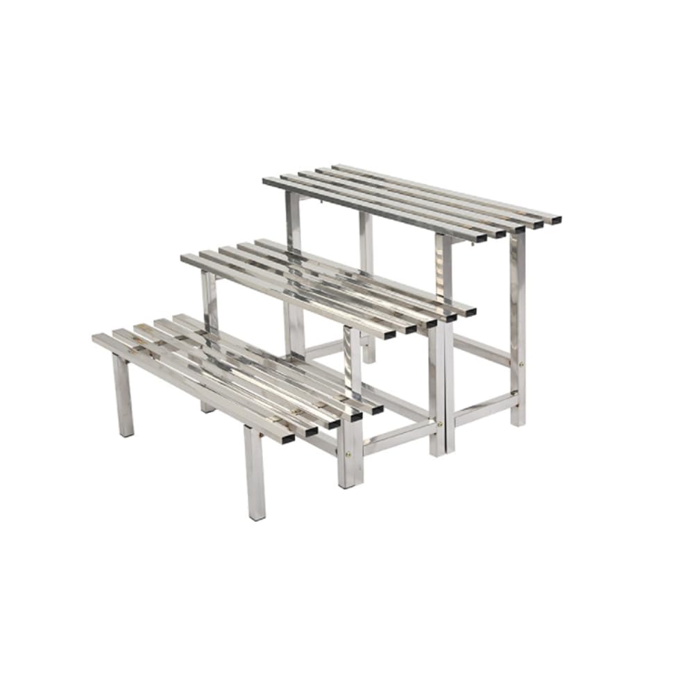 Support à plantes intérieur extérieur, étagère échelle d'angle en acier à 3 niveaux