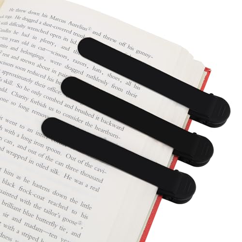 3pcs Automatic Silicone Bookmark, Page Markers Aesthetic Bookmark for Book Lovers Teachers Women Men Kids, Book Page Keeper Holder Clip Book Marks Reading Accessories Gifts