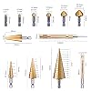 NordWolf 12-Piece HSS Titanium Metric Step, Countersink, Cone Drills with 1/4 Hex Shank, Multi Drill Saw & Automatic Center Punch Set in Storage Case