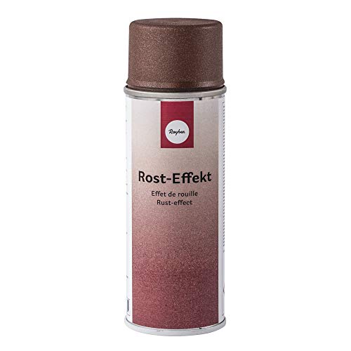 Rayher 34435222 vernice spray effetto ruggine, struttura ruvida, 200ml, opaco, per superfici metalliche, vetro, porcellana, legno, carta, essiccazione rapida