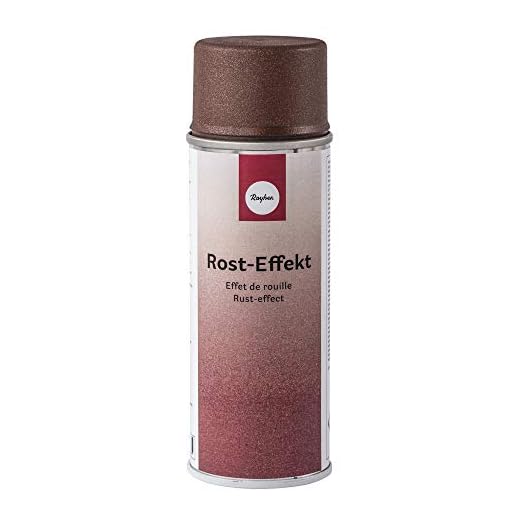 Rayher 34435222 Rost-Effekt-Spray, Sprühdose 200 ml, erzeugt eine spezielle, raue Oberflächenstruktur mit Rostoptik