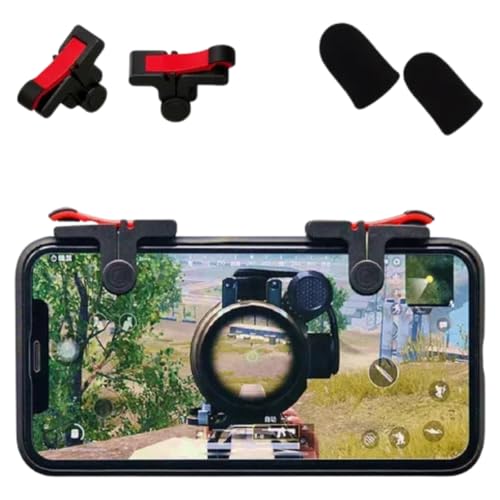 Kit Gatilho Gamer L1 + R1 para Celular com Luva Anti Suor
