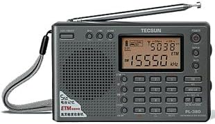 TECSUN PL-380 FM Stereo Portable Radio MW. SW. LW. DSP with ETM PLL World Band Radio Antenna LCD Display Receiver Black.