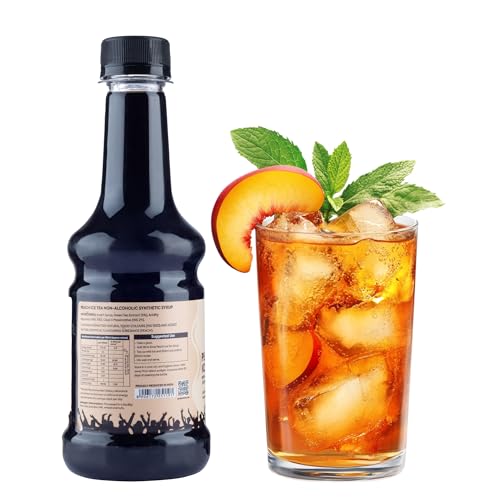 Image of Zone Peach Iced Tea Syrup 300ml | Fresh Natural Flavor for Mocktails, Cocktails, Lemonades, Iced Teas & More | 12+ Flavours