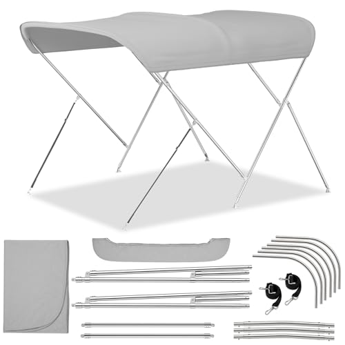 Fshihine 3 Bow Bimini Tops with 304 Stainless Steel Frame