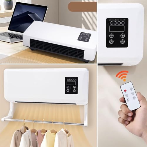 Wall Air Cooler - Ductless Air Conditioner, Multifuntional Wall Air Conditioner Fan with Remote, 2-in-1 Multifunctional Cooling Device Ideal for Bedroom, Efficient Climate Control Appliance (white) - Image 5