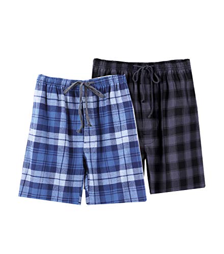Big Boys Shorts, Plaid Loose Cotton Sleep Lounge Pants 10-16 Years