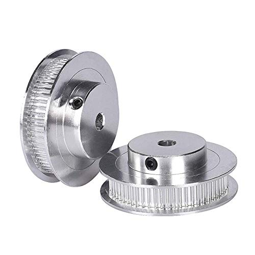 GT2 Lot de 2 poulies de distribution en aluminium 60 dents 8 mm pour imprimante 3D Courroie de 6 mm de largeur Cover