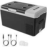 EKOJUCE 12 Volt Refrigerator, 32QT(30L) Compressor Electric Cooler, 12V fridge -4℉-68℉, Car Refrigerator 12/24V DC & 110-240V AC for Camping, Fishing, Travel, Home